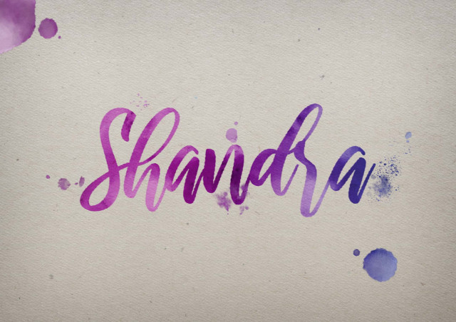 Free photo of Shandra Watercolor Name DP