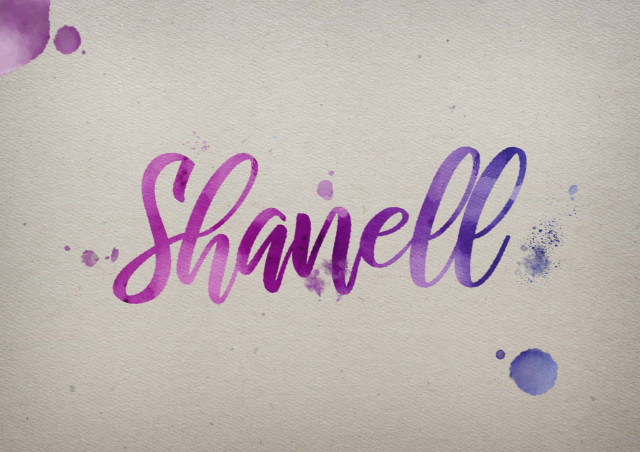 Free photo of Shanell Watercolor Name DP