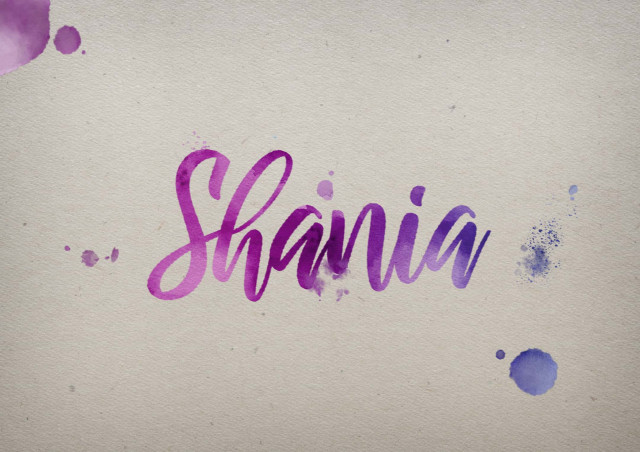 Free photo of Shania Watercolor Name DP