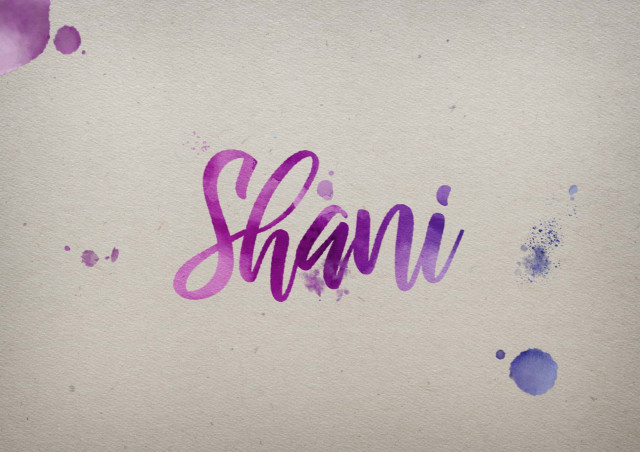 Free photo of Shani Watercolor Name DP