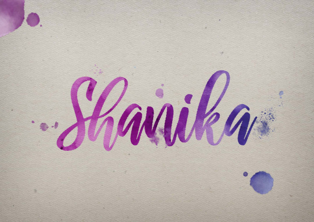 Free photo of Shanika Watercolor Name DP