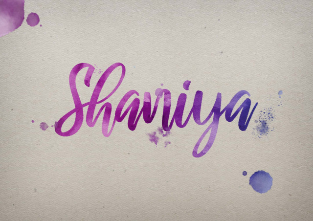 Free photo of Shaniya Watercolor Name DP