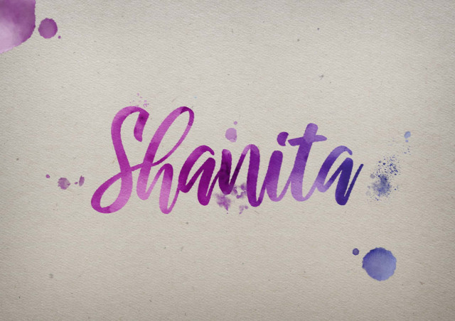 Free photo of Shanita Watercolor Name DP