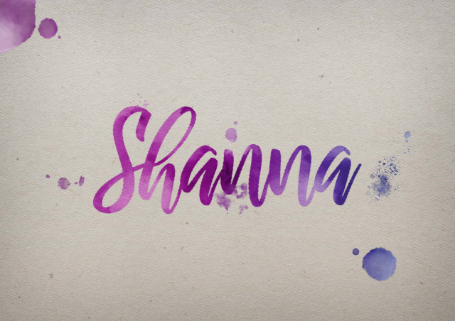 Free photo of Shanna Watercolor Name DP