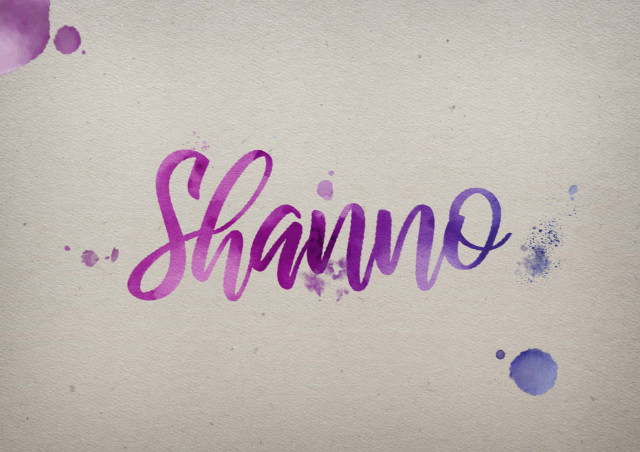 Free photo of Shanno Watercolor Name DP