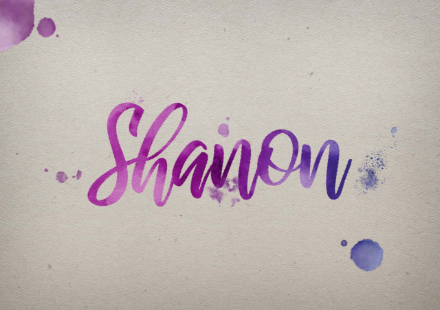 Free photo of Shanon Watercolor Name DP