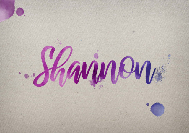 Free photo of Shannon Watercolor Name DP