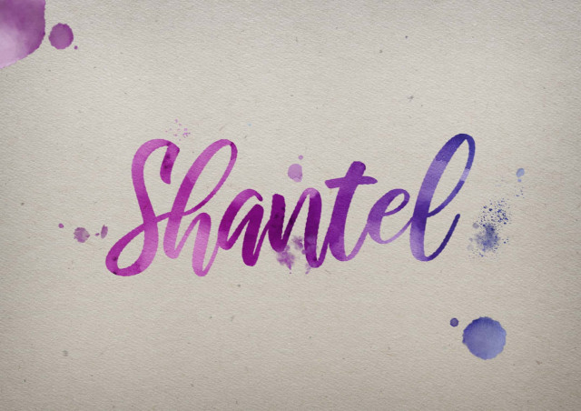 Free photo of Shantel Watercolor Name DP