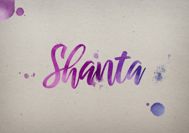 Free photo of Shanta Watercolor Name DP