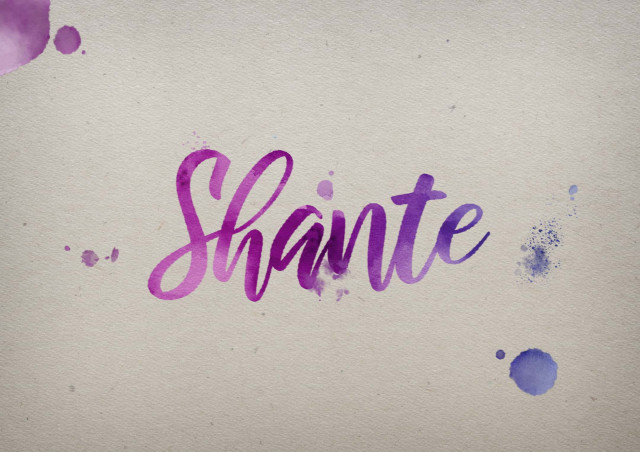 Free photo of Shante Watercolor Name DP