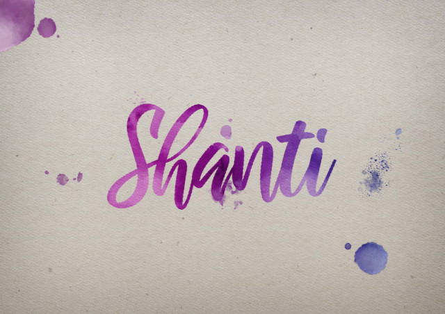 Free photo of Shanti Watercolor Name DP