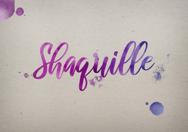Free photo of Shaquille Watercolor Name DP