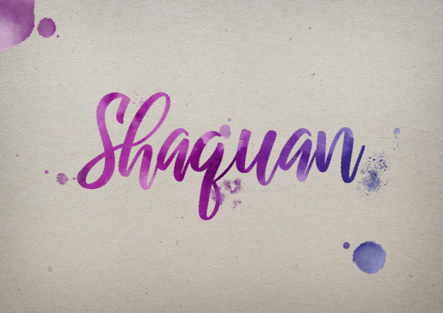 Free photo of Shaquan Watercolor Name DP