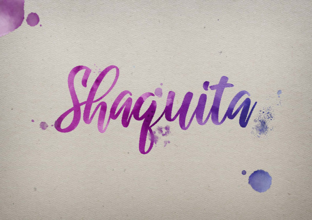 Free photo of Shaquita Watercolor Name DP