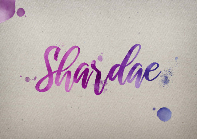 Free photo of Shardae Watercolor Name DP