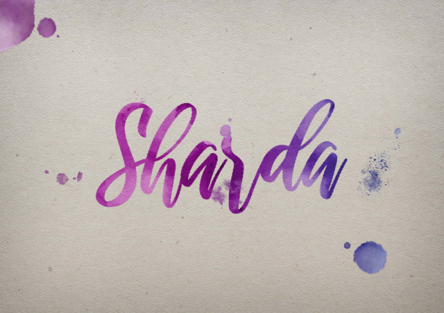 Free photo of Sharda Watercolor Name DP