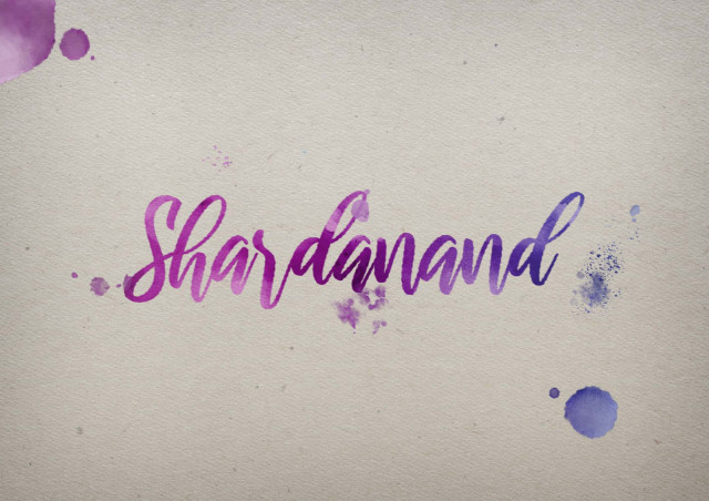 Free photo of Shardanand Watercolor Name DP