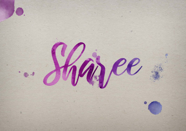 Free photo of Sharee Watercolor Name DP