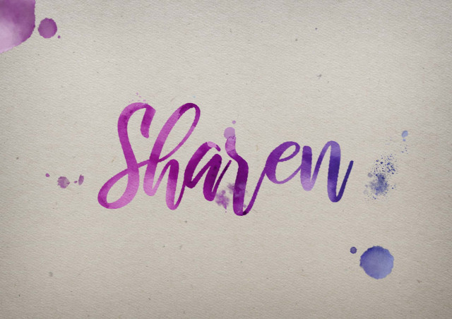 Free photo of Sharen Watercolor Name DP