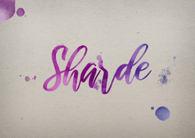 Free photo of Sharde Watercolor Name DP