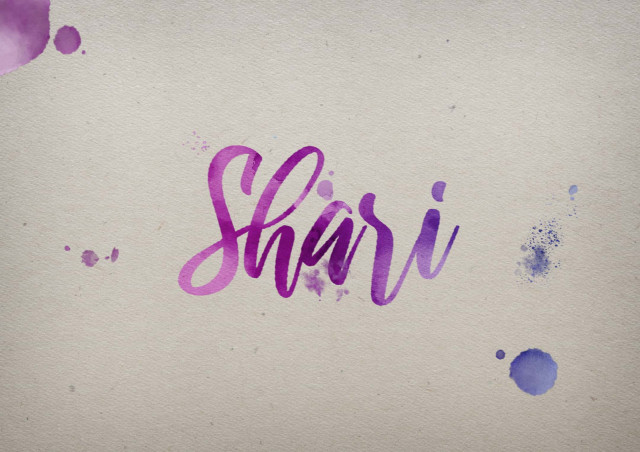 Free photo of Shari Watercolor Name DP