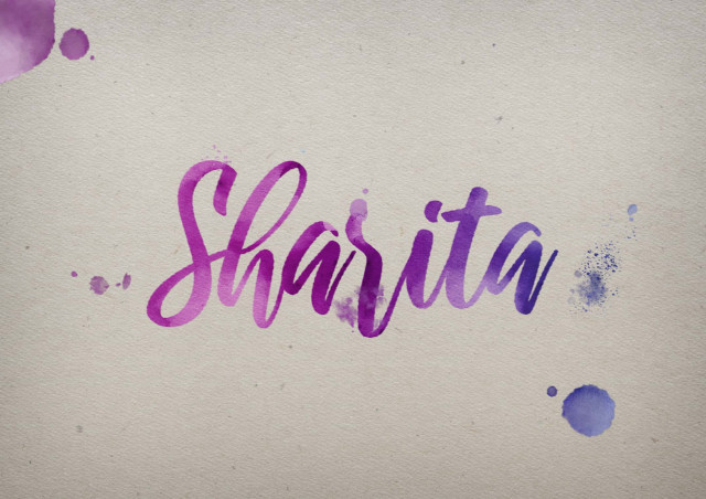 Free photo of Sharita Watercolor Name DP