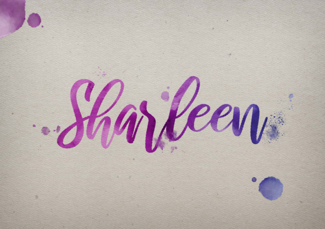 Free photo of Sharleen Watercolor Name DP