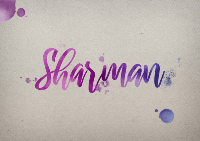 Free photo of Sharman Watercolor Name DP