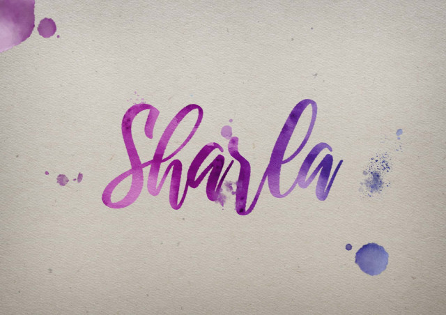 Free photo of Sharla Watercolor Name DP