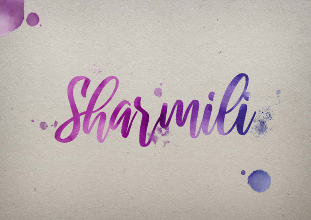 Free photo of Sharmili Watercolor Name DP