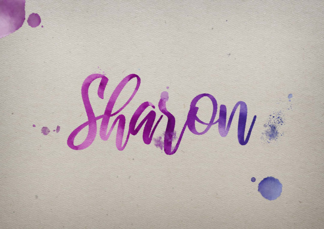 Free photo of Sharon Watercolor Name DP