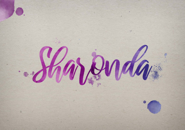 Free photo of Sharonda Watercolor Name DP