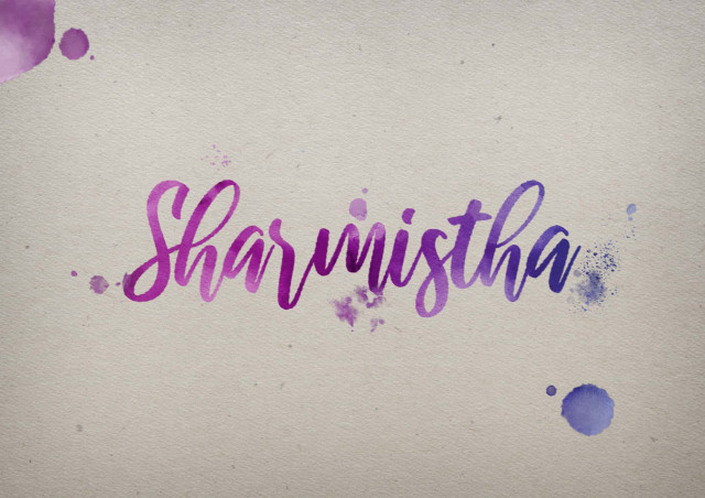 Free photo of Sharmistha Watercolor Name DP