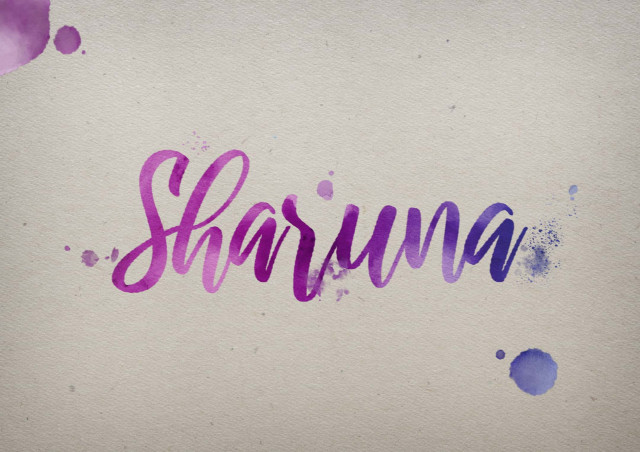 Free photo of Sharuna Watercolor Name DP
