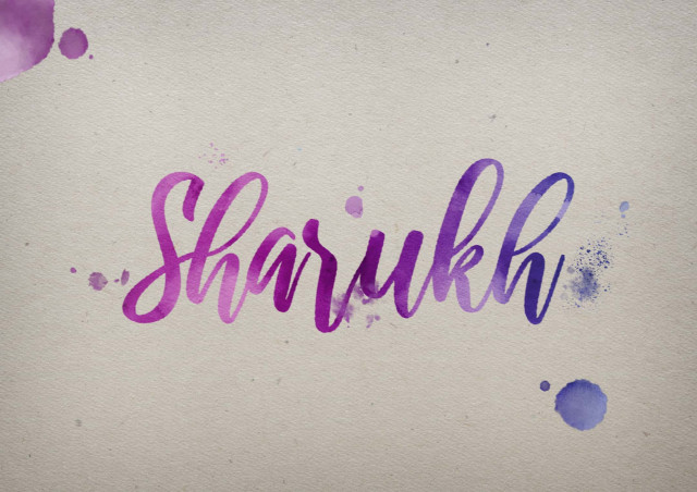 Free photo of Sharukh Watercolor Name DP
