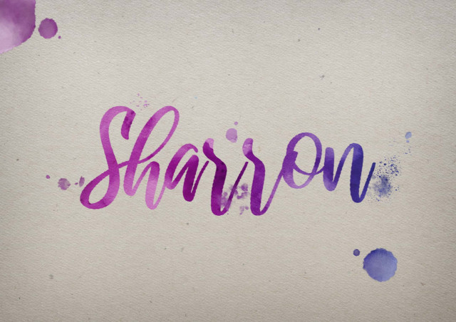 Free photo of Sharron Watercolor Name DP