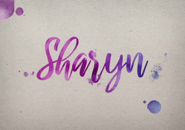 Free photo of Sharyn Watercolor Name DP