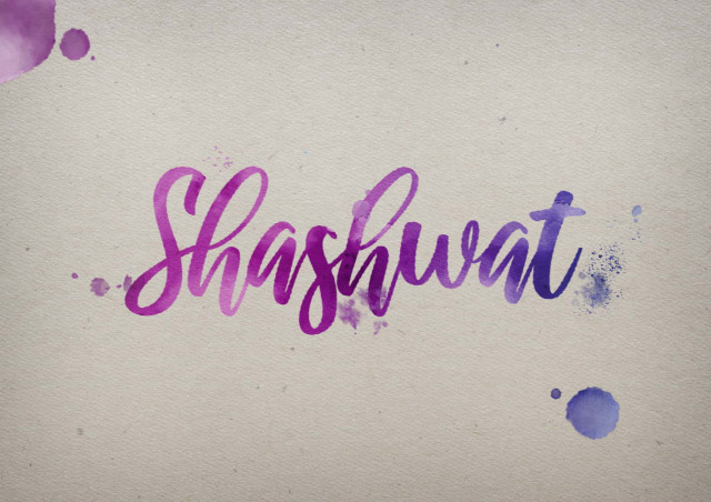 Free photo of Shashwat Watercolor Name DP