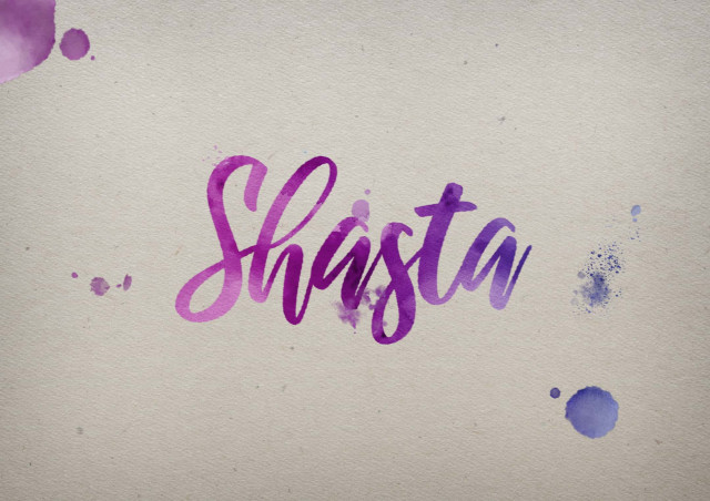 Free photo of Shasta Watercolor Name DP