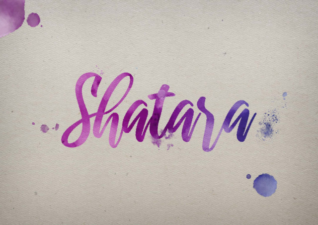 Free photo of Shatara Watercolor Name DP