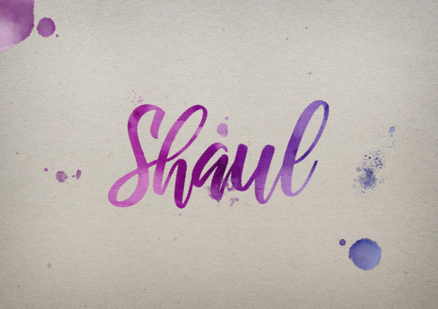 Free photo of Shaul Watercolor Name DP