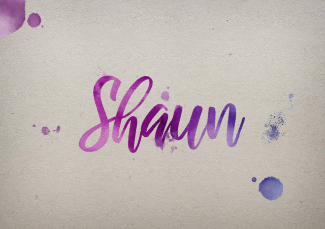 Free photo of Shaun Watercolor Name DP