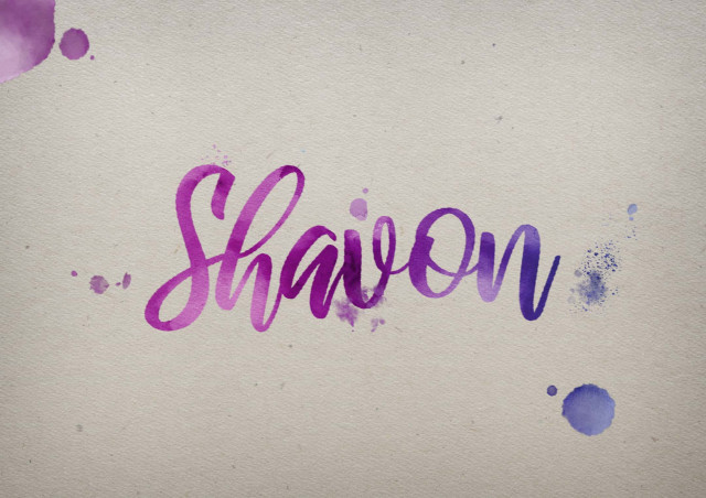Free photo of Shavon Watercolor Name DP