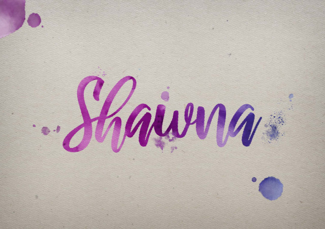 Free photo of Shawna Watercolor Name DP