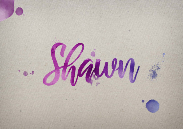 Free photo of Shawn Watercolor Name DP