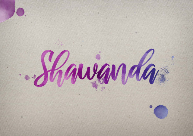 Free photo of Shawanda Watercolor Name DP