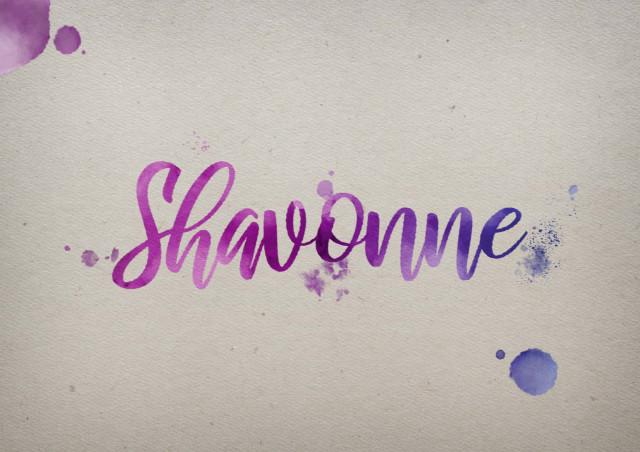 Free photo of Shavonne Watercolor Name DP