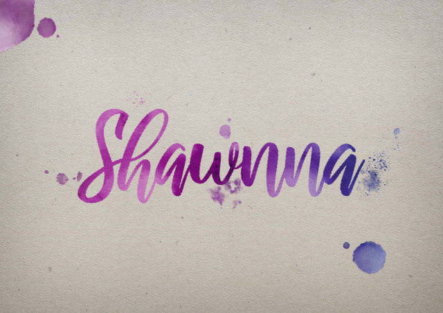 Free photo of Shawnna Watercolor Name DP