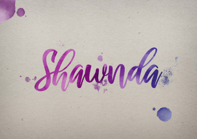 Free photo of Shawnda Watercolor Name DP