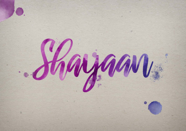 Free photo of Shayaan Watercolor Name DP